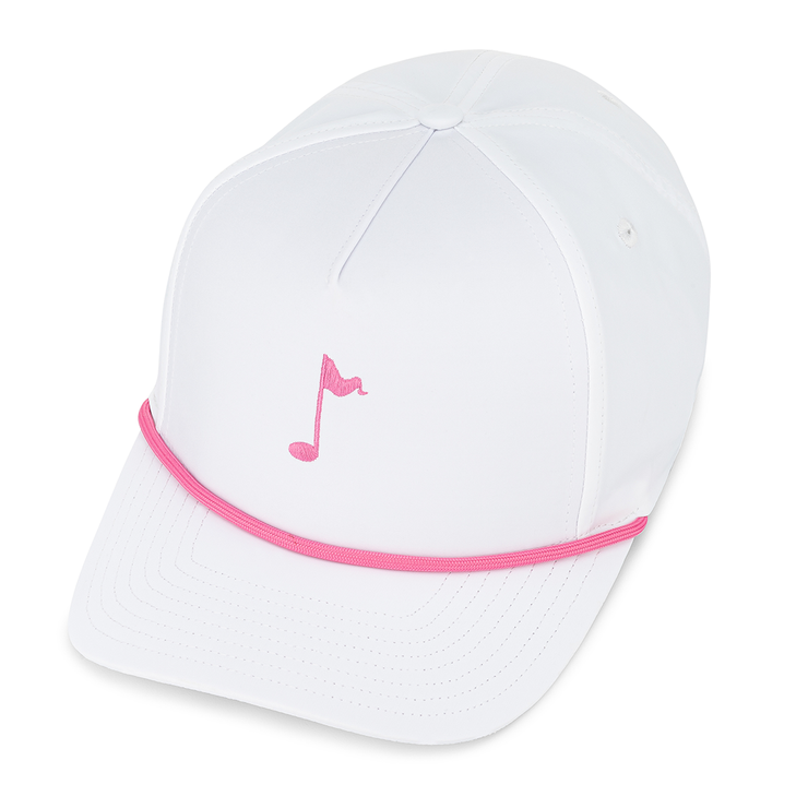 Melody Rope Hat - White / Pink